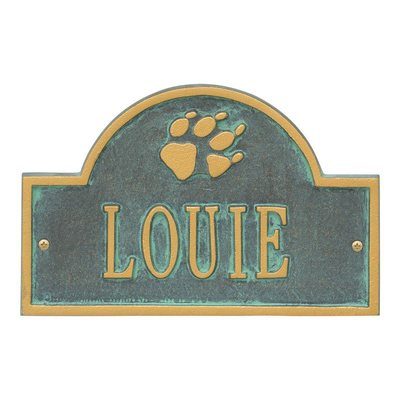 Paw Print Pet Verde Wall Plaque